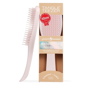image:imageTangle Teezer PlantBased Ultimate Detangler Brush for Fine Hair GreenMarshmallow Pink
