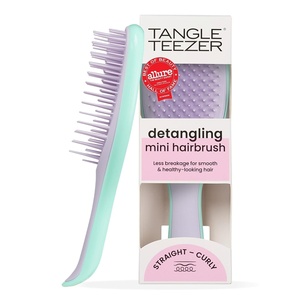 image:imageTangle Teezer Ultimate Detangler Mini Hair Brush Runway PinkWisteria Leaf